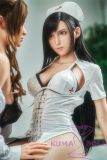Game Lady Full silicone 168cm/5ft5 D-cup No.3& No.4 head with realistic makeup, eyebrows and eyelashes implanted-Nurse's uniform
