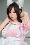 SHEDOLL Lolita type 148cm/4ft9 normal breast Coco head love doll body material customizable-Pink maid outfit
