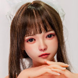 SHEDOLL Lolita type 148cm/4ft9 normal breast Coco head love doll body material customizable-White T-shirt