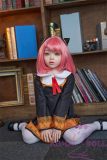 WAXDOLL Full silicone sex doll 110cm/3ft6 AA-cup #GB58 head with realistic body makeup- Skin Color Natural