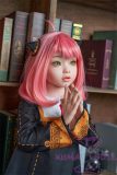 WAXDOLL Full silicone sex doll 110cm/3ft6 AA-cup #GB58 head with realistic body makeup- Skin Color Natural