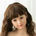WAXDOLL Full silicone sex doll 110cm/3ft6 AA-cup #GB58 head with realistic body makeup- Skin Color Natural