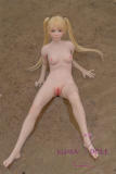 WAXDOLL 7kg Full Silicone Love doll 85cm/2ft8 flat breast doll #GF05 head with realistic make-up