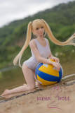 WAXDOLL 7kg Full Silicone Love doll 85cm/2ft8 flat breast doll #GF05 head with realistic make-up