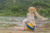 WAXDOLL 7kg Full Silicone Love doll 85cm/2ft8 flat breast doll #GF05 head with realistic make-up