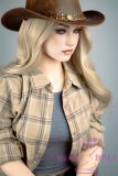 XNX Doll 160cm/5ft2 Small breast and nipple Silicone Sex Doll with R+S makeup Head X5 Gemma-Cowboy Clothing