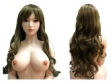 XNX Doll 160cm/5ft2 Small breast and nipple Silicone Sex Doll with R+S makeup Head X5 Gemma-Red nightdress