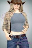 XNX Doll 160cm/5ft2 Small breast and nipple Silicone Sex Doll with R+S makeup Head X5 Gemma-Cowboy Clothing