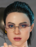 Game Lady Full silicone 168cm/5ft5 E-cup No.13 head with realistic makeup, eyebrows and eyelashes implanted-Nurse's uniform