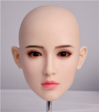 WAXDOLL Full silicone sex doll 147cm/4ft8 A-cup # GD36_2 head with Opening Jaw - Climax expression