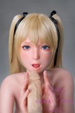 WAXDOLL Full silicone sex doll 147cm/4ft8 A-cup # GD36_2 head with Opening Jaw - Climax expression