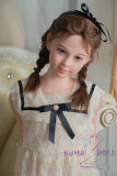 WAXDOLL Full silicone sex doll 120cm/3ft9 AA-cup #G34 head with realistic body makeup- Skin Color Natural