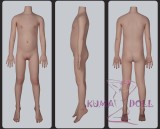 WAXDOLL Full silicone sex doll 120cm/3ft9 AA-cup #G34 head with realistic body makeup- Skin Color Natural