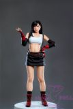 Game Lady Full silicone 168cm/5ft5 D-cup No.15-1 Tifa Lockhart From Final Fantasy VII Remake(FF7) head with realistic makeup, eyebrows and eyelashes implanted-Nurse's uniform