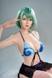 WAXDOLL Full silicone sex doll 172cm/5ft6 F-cup # GE107-1 head with realistic body makeup