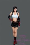 Game Lady Full silicone 168cm/5ft5 D-cup No.15-1 Tifa Lockhart From Final Fantasy VII Remake(FF7) head with realistic makeup, eyebrows and eyelashes implanted-Nurse's uniform
