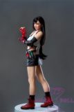 Game Lady Full silicone 168cm/5ft5 D-cup No.15-1 Tifa Lockhart From Final Fantasy VII Remake(FF7) head with realistic makeup, eyebrows and eyelashes implanted-Nurse's uniform