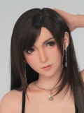 Game Lady Full silicone 168cm/5ft5 D-cup No.15-1 Tifa Lockhart From Final Fantasy VII Remake(FF7) head with realistic makeup, eyebrows and eyelashes implanted-Nurse's uniform