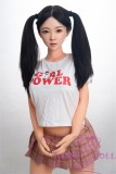 Real Girl Doll 148cm/4ft9 C-Cup TPE Sex Doll R60 head with implanted hair