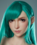 Game Lady Full silicone 156cm/5ft1 E-cup Anime No.5 Lucy from Cyberpunk 2077 head soft silicone version with realistic makeup