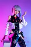 Game Lady Full silicone 156cm/5ft1 E-cup Anime No.5 Lucy from Cyberpunk 2077 head soft silicone version with realistic makeup