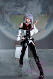 Game Lady Full silicone 156cm/5ft1 E-cup Anime No.5 Lucy from Cyberpunk 2077 head soft silicone version with realistic makeup