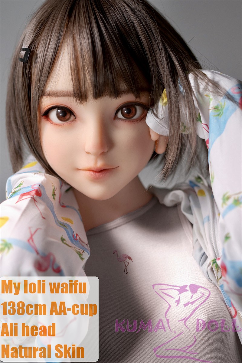 MLW doll Loli Sex Doll 138cm/4ft5 AA-cup Ali Hard Silicone material head with craftman makeup(makeup selectable)