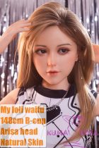 MLW doll Loli Sex Doll 148cm/4ft8 B-cup Arisa Hard Silicone material head with craftman makeup(makeup selectable)
