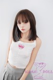 MLW doll Loli Sex Doll 145cm/4ft8 A-cup #42 Mona silicone head +TPE material body+makeup selectable