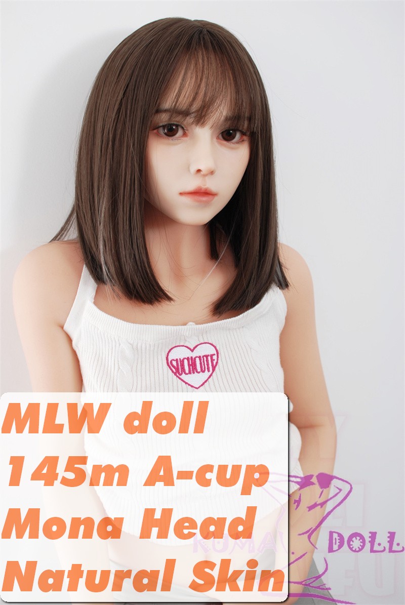 MLW doll Loli Sex Doll 145cm/4ft8 A-cup #42 Mona silicone head +TPE material body+makeup selectable