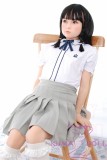 MLW doll Loli Sex Doll 138cm/4ft5 AA-cup #53 Sana Hard Silicone material head with normal face makeup(makeup selectable)