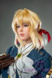 Game Lady Full silicone 156cm/5ft1 E-cup Anime No.12 Violet from Violet Evergarden head soft silicone version with realistic makeup