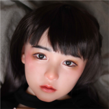 MLW doll Loli Sex Doll 126cm/4ft1 AA-cup Haruki silicone head with TPE material body+head+makeup selectable