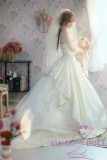 FUDOLL Sex Doll #J019 head 150cm/4ft9 B-cup High-grade silicone head + TPE material body Wedding dress