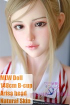 MLW doll Loli Sex Doll 148cm/4ft8 B-cup Arisa Hard Silicone material head with craftman makeup(makeup selectable)