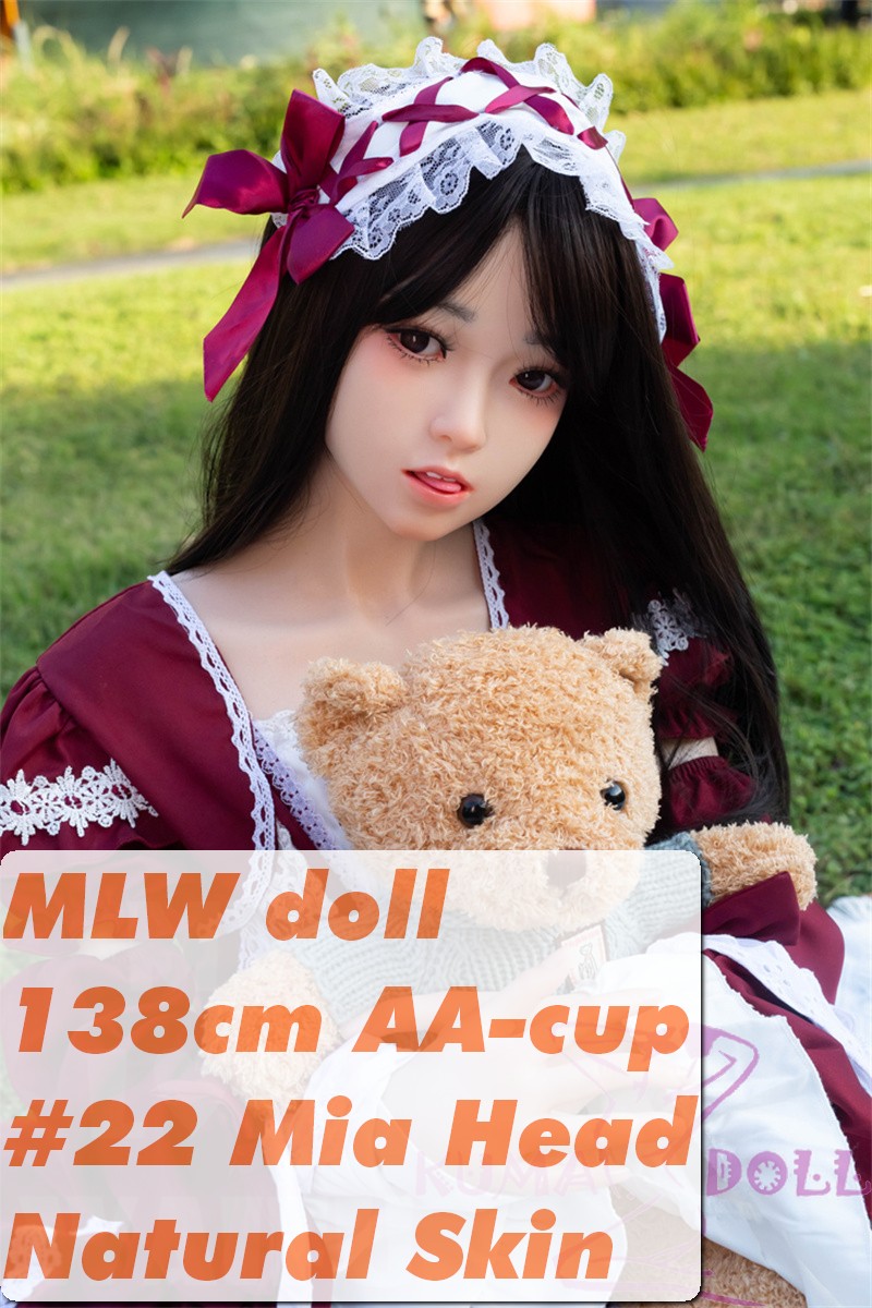 MLW doll Loli Full Silicone Sex Doll 138cm/4ft5 AA-cup #22 Mia Soft Silicone material head with oral function and movable jaw