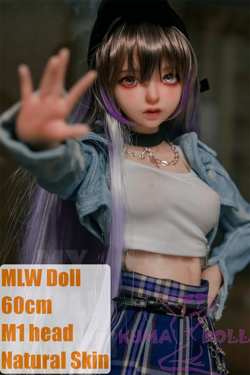 MLW M1 head  Mini Doll 60cm High-grade silicone material love doll normal breast  mini doll sexable Natural Skin