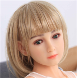 MLW doll Loli Sex Doll 138cm/4ft5 AA-cup #53 Sana Hard Silicone material head with normal face makeup(makeup selectable)
