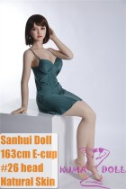 Sanhui Doll 163cm/5ft2 E-cup TPE Sex Doll with Head #26 Green dress