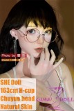 SHEDOLL 158cm/5ft2 normal breast ChuYue head love doll body material customizable Classic Round Glasses|kumadoll