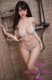Angelkiss 150cm C-cup #27 head full silicone realistic sex doll grey lingerie