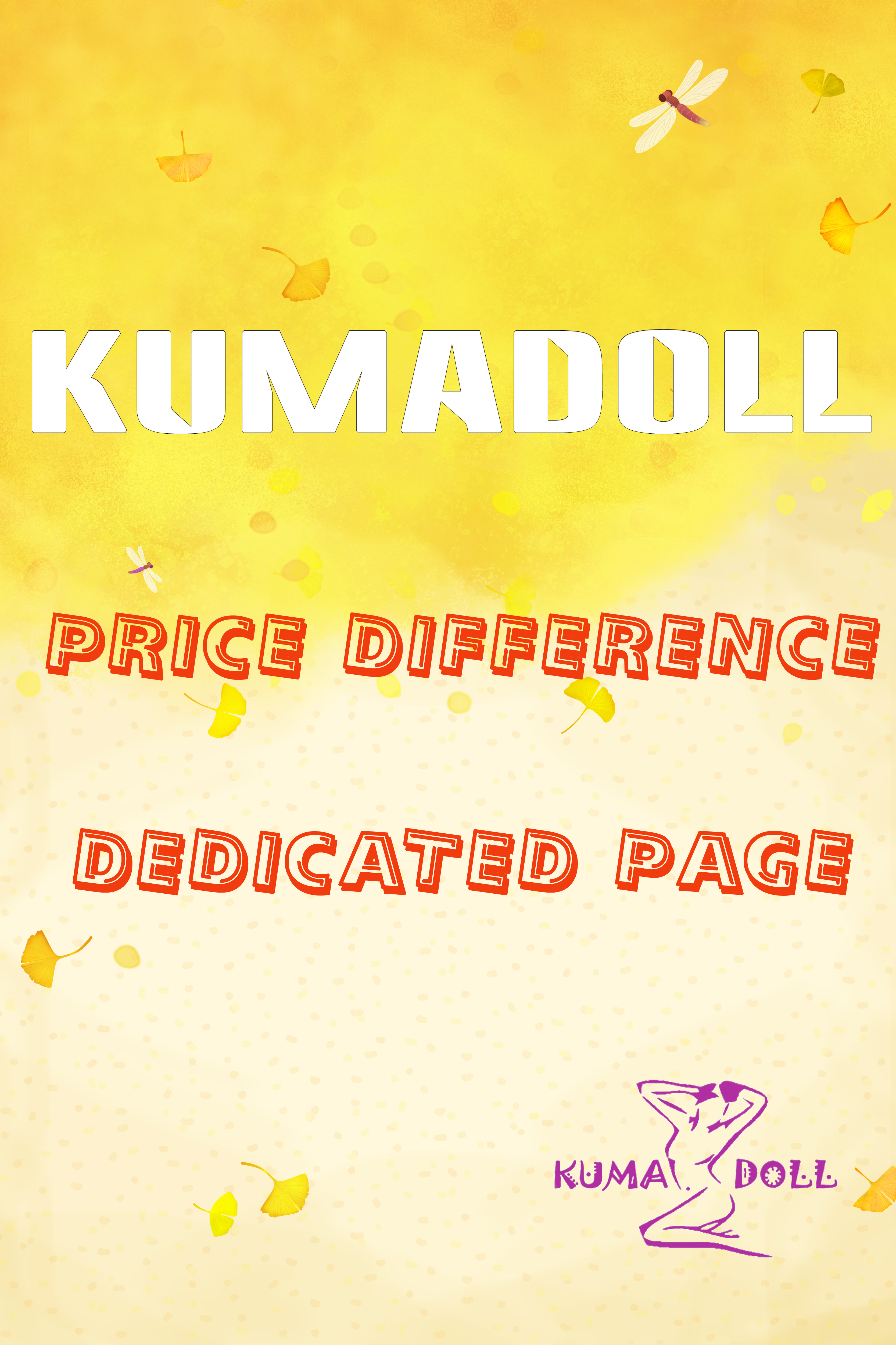 Price Difference Dedicated Page of KUMADOLL(use for taxes,extra head, costume,wigs, eyeballs etc.)