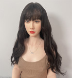 FANREAL 170 cm/5ft6 G-Cup Full Size Lifelike Silicone Sex Doll with Maria Head Black T-shirt