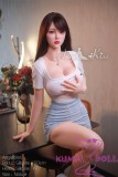 Angelkiss 160cm D-cup #LS27 head full silicone realistic sex doll white T shirt