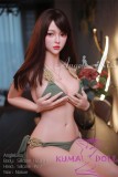 Angelkiss 160cm D-cup #LS27 head full silicone realistic sex doll green lingerie