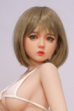 Real Girl 100cm #10 head C-cup cute mini sex doll full silicone