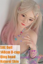 SHEDOLL Lolita type Qing head 148cm/4ft9 normal breast head love doll body material customizable Pink Blonde Hair