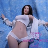 Real Girl 5kg 76cm Xiaoyu head big breast sexually active super realistic figure full silicone white shirt