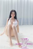 Sanhui Doll 155cm/5ft1 D-cup #27 AIO Seamless Neck Silicone Sex Doll with Head White Swimming Suit