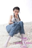 Sanhui Doll 155cm/5ft1 D-cup #27 AIO Seamless Neck Silicone Sex Doll with Head Blue Jeans
